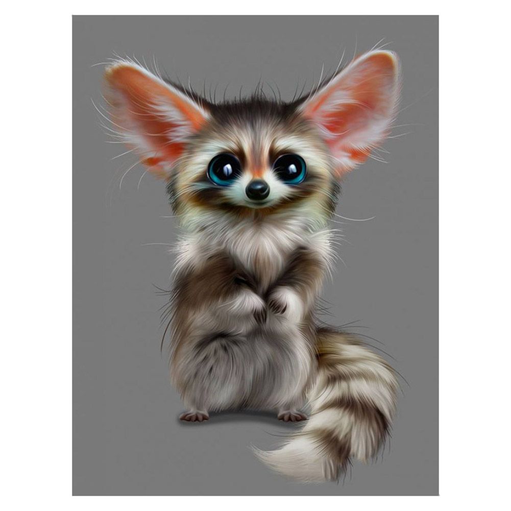 Delicate product Round Drill 5D Diy Diamond Painting "Big Animal Ears" Embroidery Cross Stitch 3D Home Decor