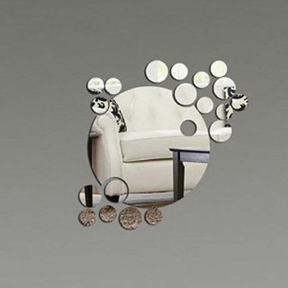 Multi-Pattern Multi-Functional Wall StickerBubble circle mirrorsliver - sliver