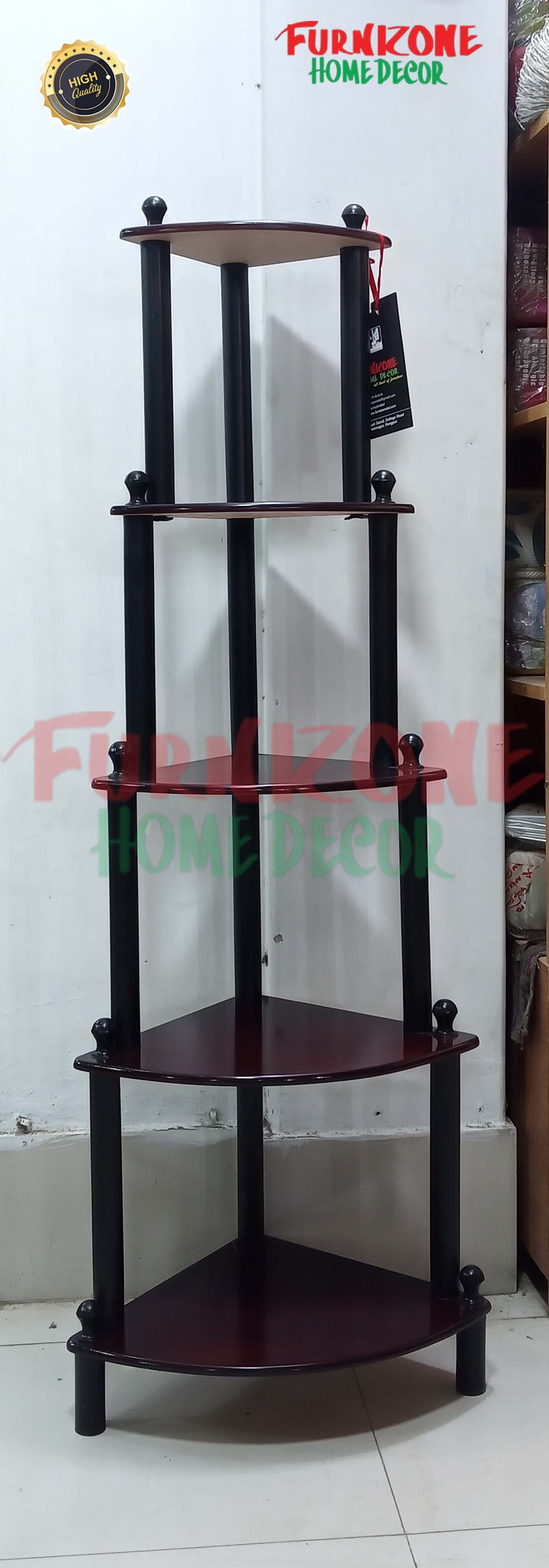 Wooden Corner 5 Step Rack by Furnizone BD