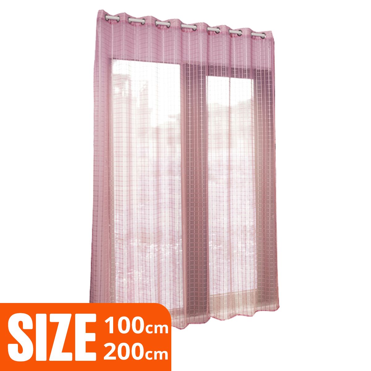 Plaid Window Curtain Bedroom Living Room Drape Home Hotel Balcony Patio Decor