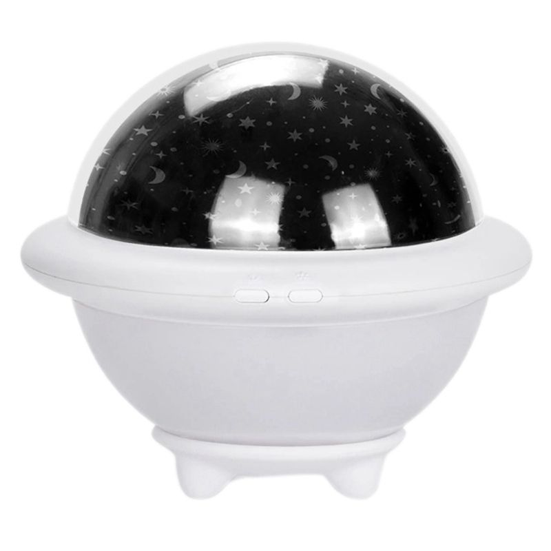 Mini Star Projector USB LED Starry Night Light for Kids Bedroom and Party Lamp 360Degree Rotating Fun Holiday Gift White
