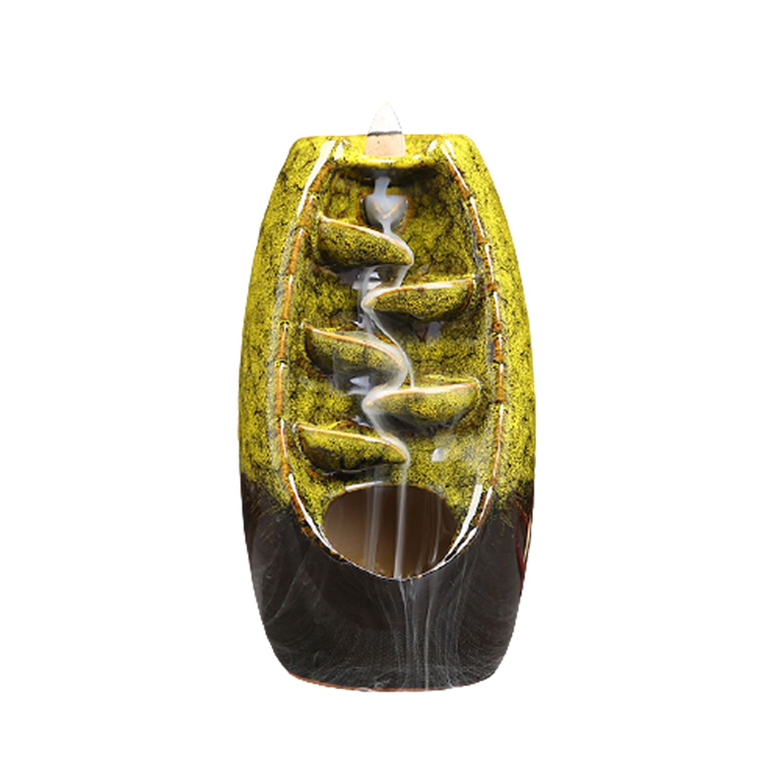 Waterfall Smoke Backflow Incense Burner Holder Handicraft Censer Home Decor