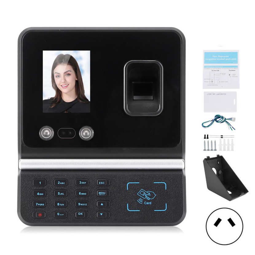 Access Control Attendance Machine 2.8in Color Screen TCP/IP Face Fingerprint Password ID Card Unlock 100‑240V