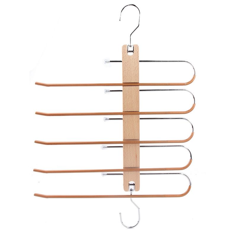 Pants Hangers Space Saving Wood Scarf Hangers for Closet Organizer Hangers Scarf Holder Closet Organization