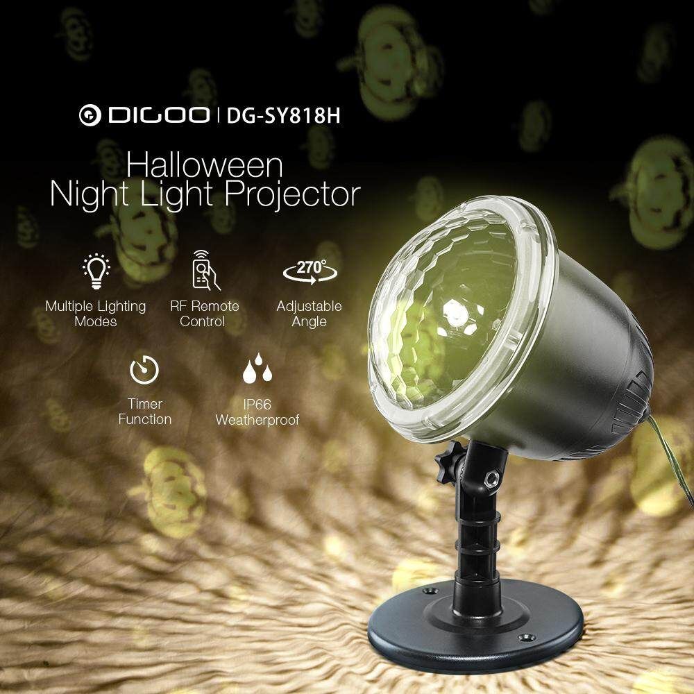 DIGOO DG-SY818H Projection Lamp Remote Control Stage Light IP66 Waterproof for Halloween Outdoor Indoor AC100-240V EU Plug