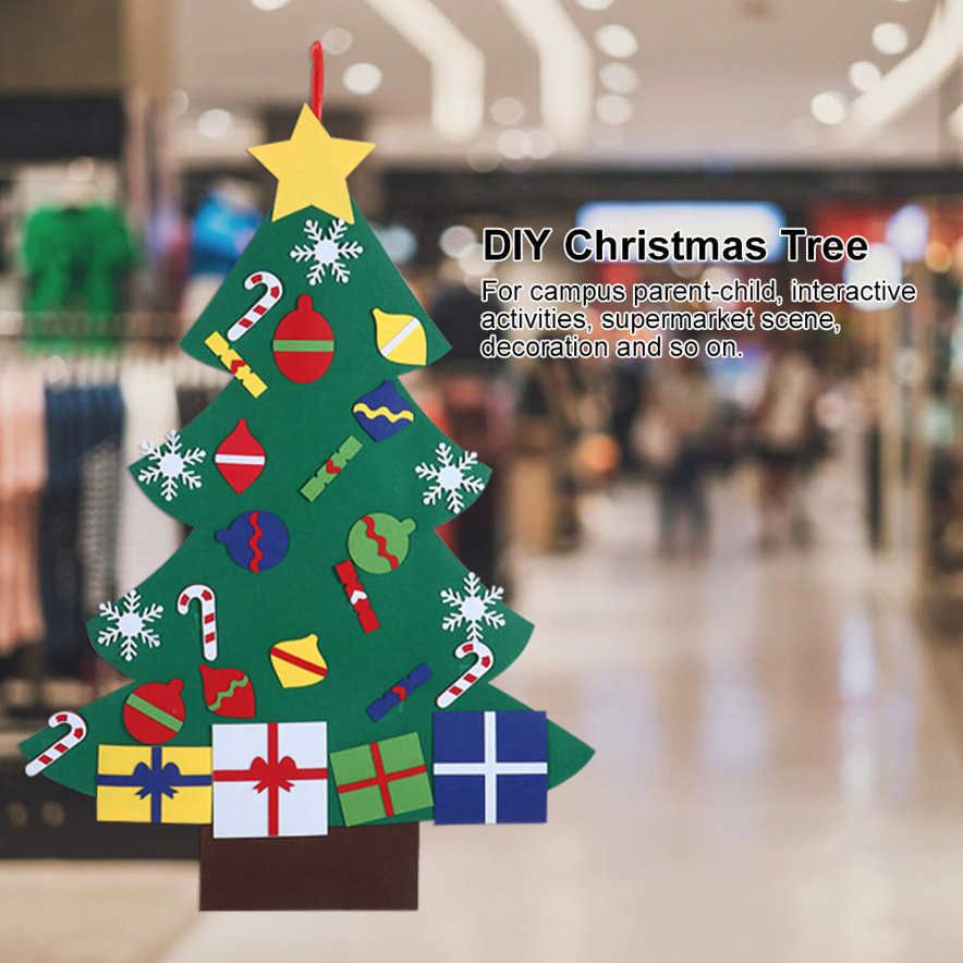 DIY Christmas Felt Set Xmas Decorations Wall Hanging Ornaments Children Gifts Party Supplies