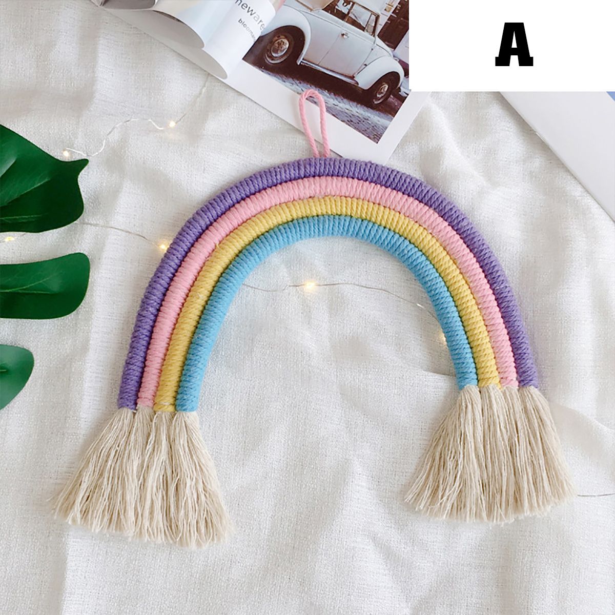Pick for you  Boho Nursery Room Decor Handmade Rainbow Hangings Wall Decoration for Photography