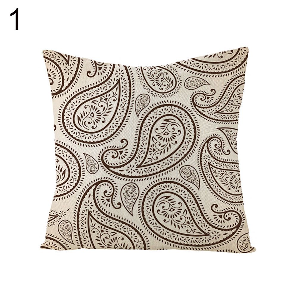 45x45cm Paisley Flower Leaf Pattern Cushion Cover Pillow Case Home Sofa Decor