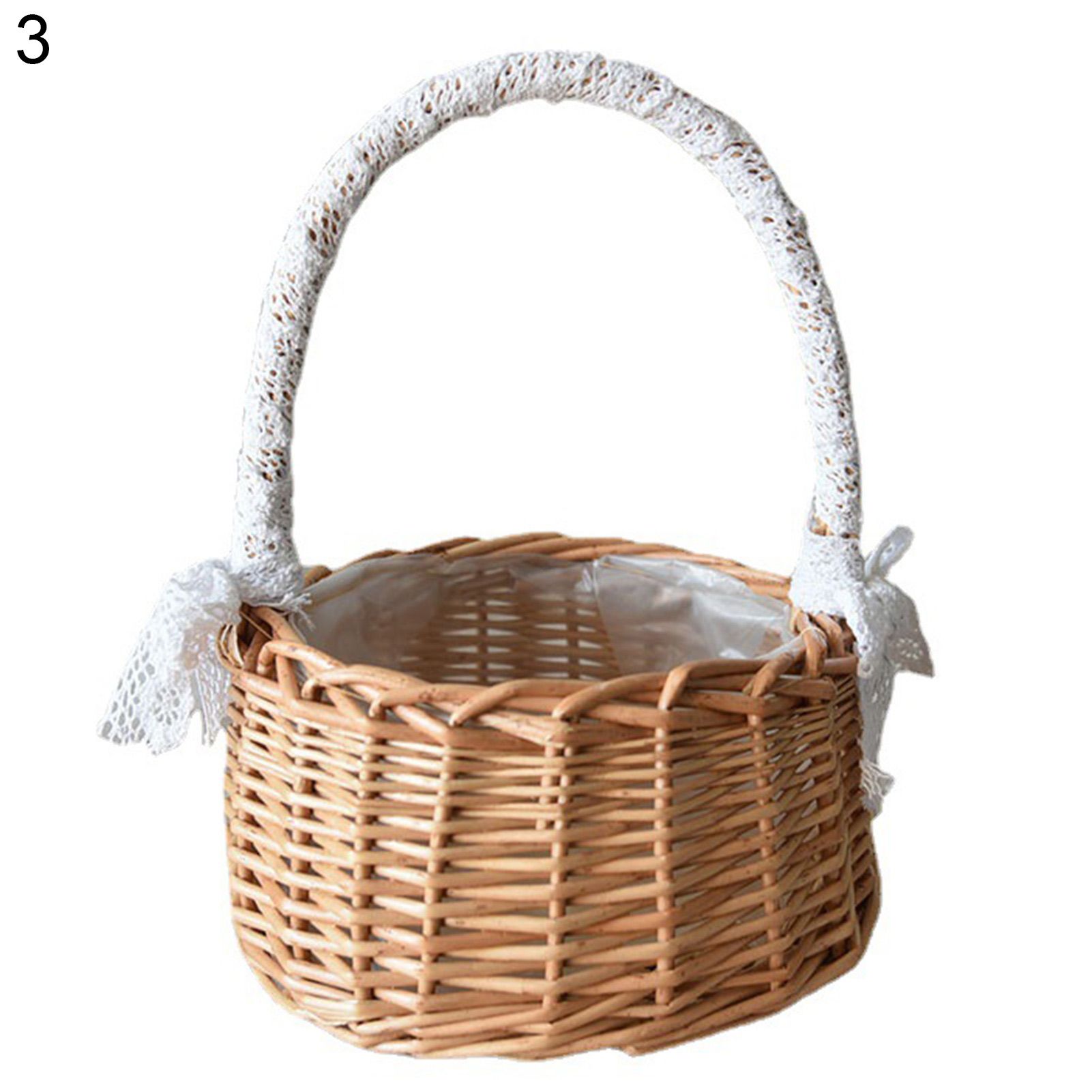 Flower Basket Wear-resistant Ornamental Le Storage Basket with Handle