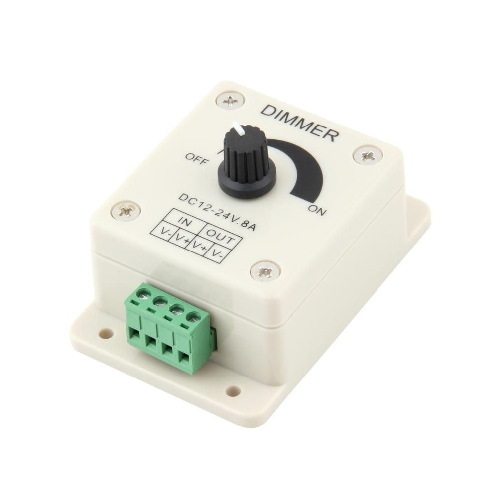 LALA DC 12V 8A LED Light Protect Strip Dimmer Adjustable Brightness Controller