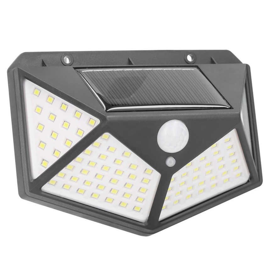 Corridor Light 100LED Wall Lamp Solar Powered Human Body Induction Waterproof for Balcony