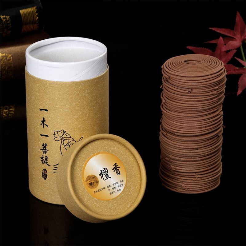 96 plates/box Natural Sandalwood Coil Incense Rose Aromatherapy Fragrance Toilet Floral Hygienic Fragrance Home Teahouse Decor