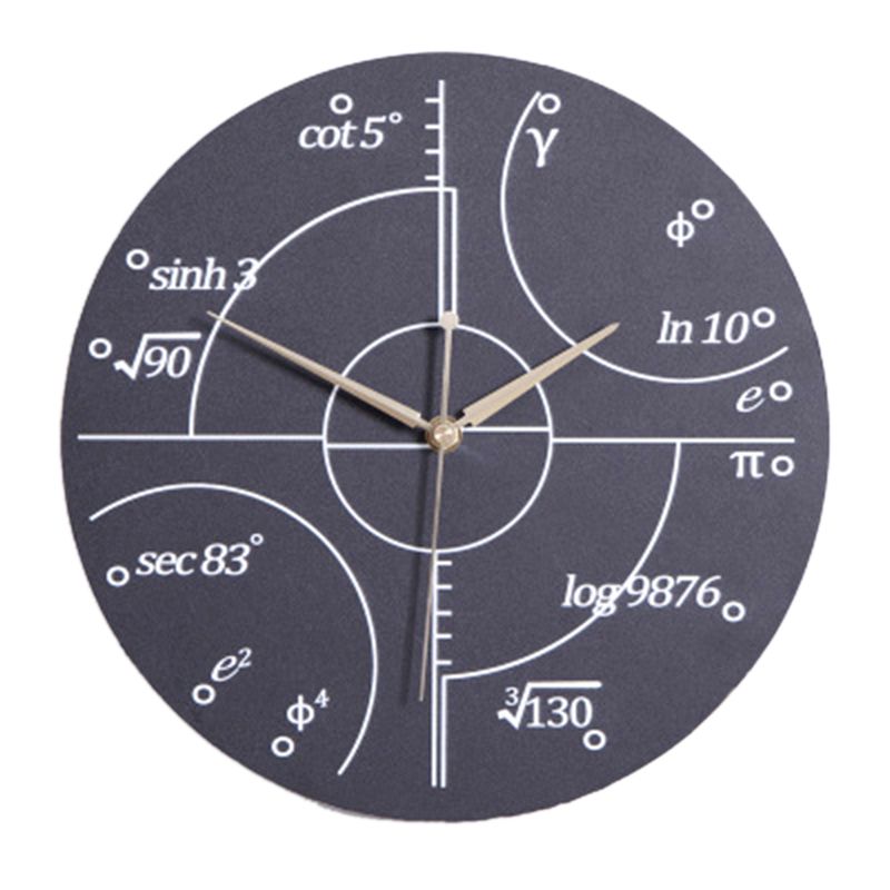 Function Formula Wall Clock Frameless Dial Cartoon Clocks Children's Room Decor Hanging Watch Living Room Home Design A