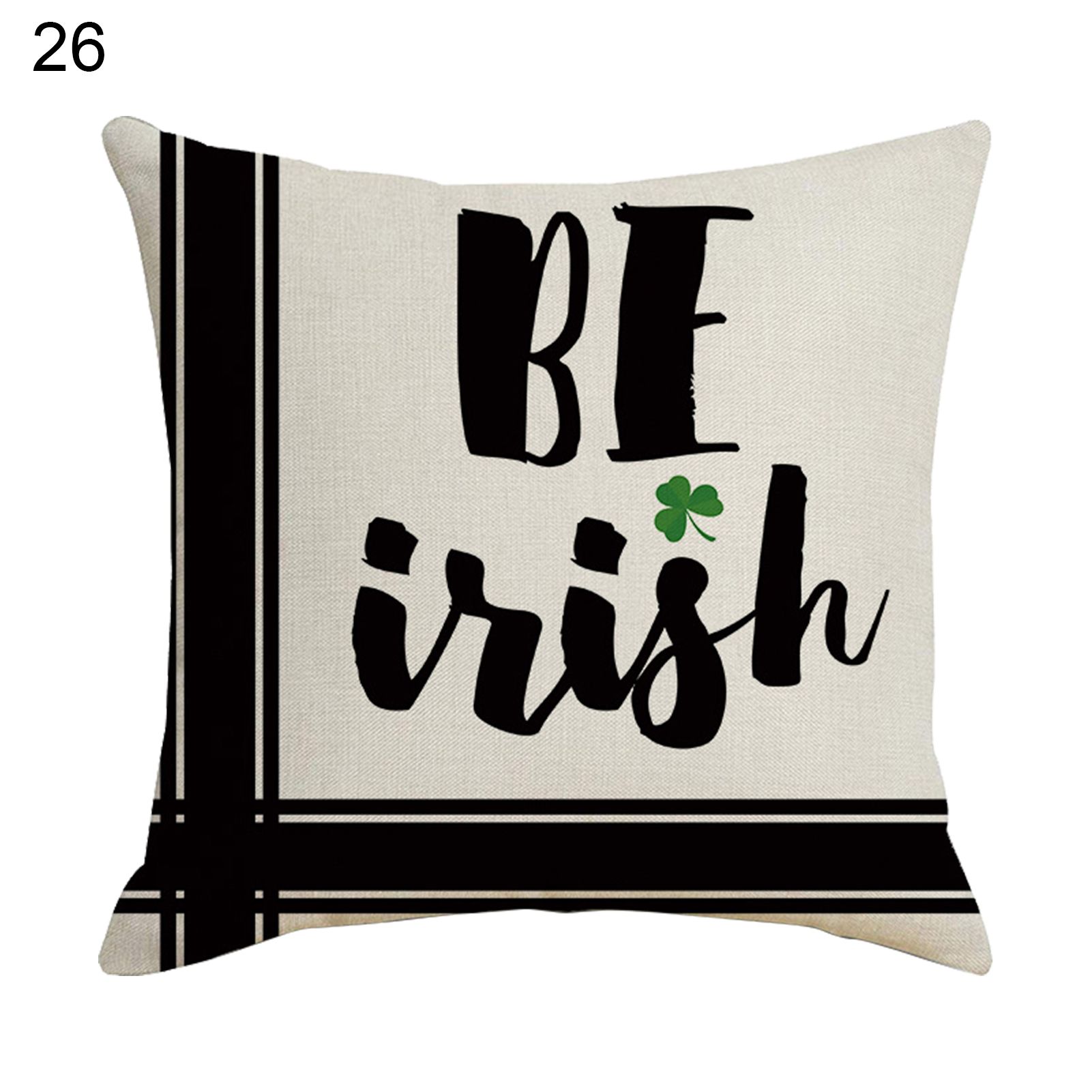 Cushion Slipcover Washable Lucky Shamrock Throw lows Sham