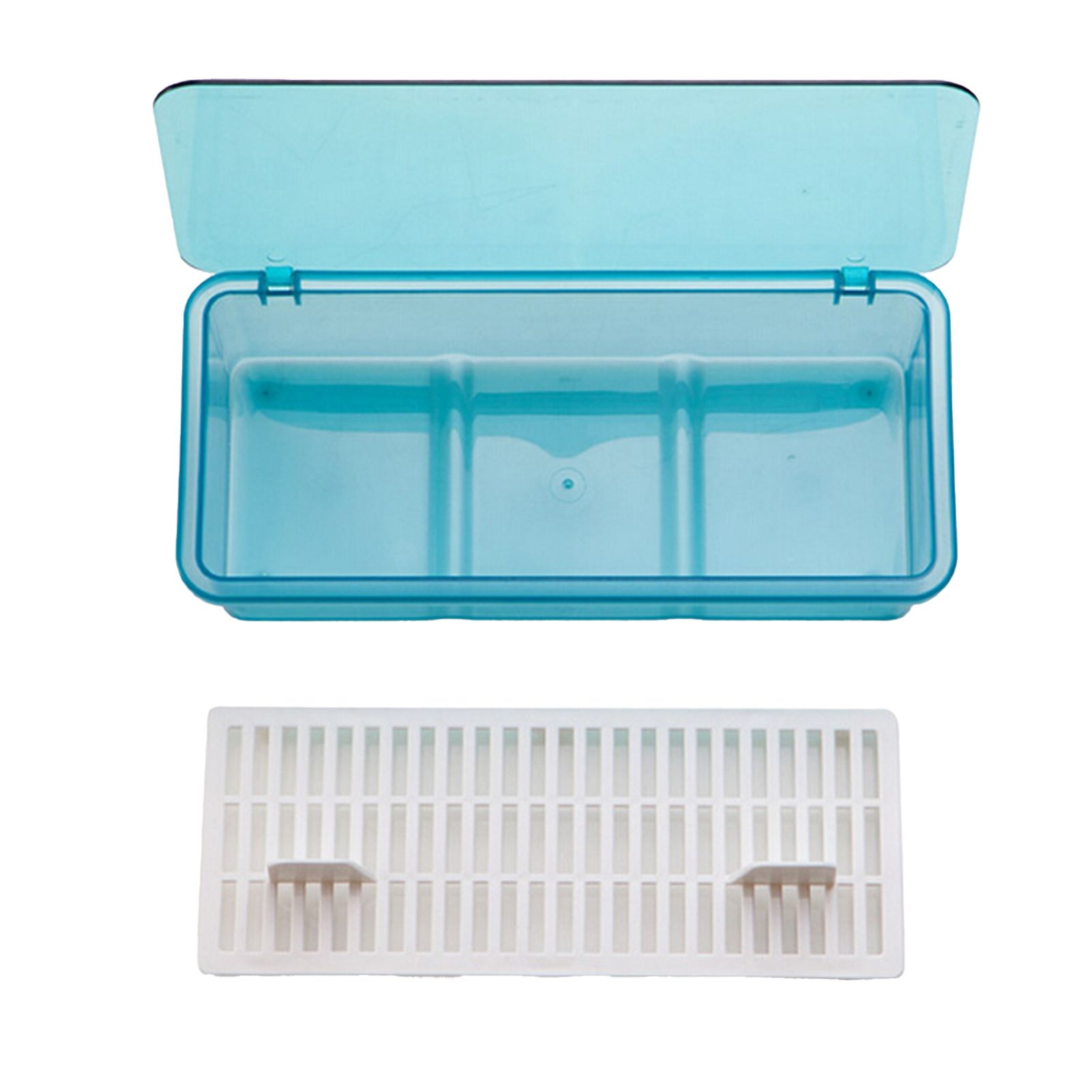 Transparent Chopsticks Drawer Organizer with Lid Plastic Countertop Storage Utensil Drawer Tray for Restaurant