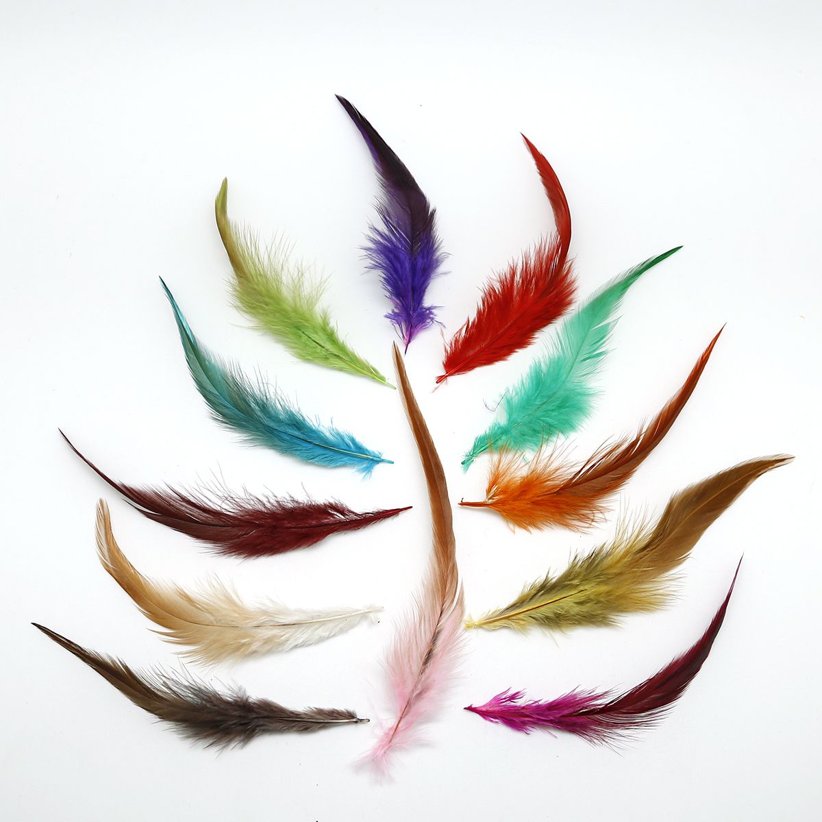 100pcs/pk Red Tip Chicken Feather Craft Feather Wedding Party Feather 10-15cm DIY Hard Flutter Feather Wholesale