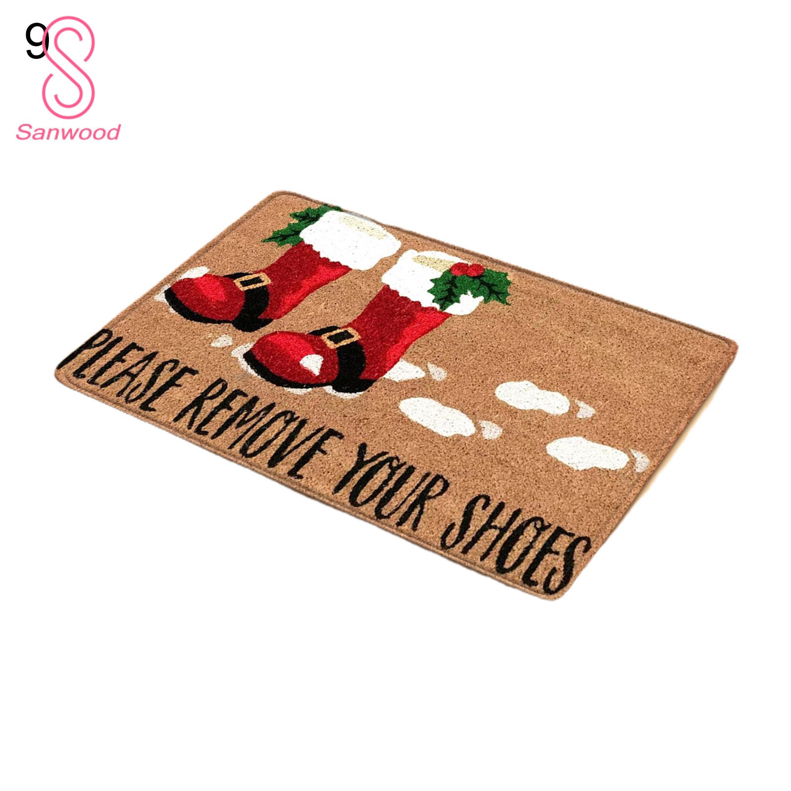 Door Mat Letter Print Water-absorbent Carpet Bedroom Living Room Christmas Welcome Mat Household Products