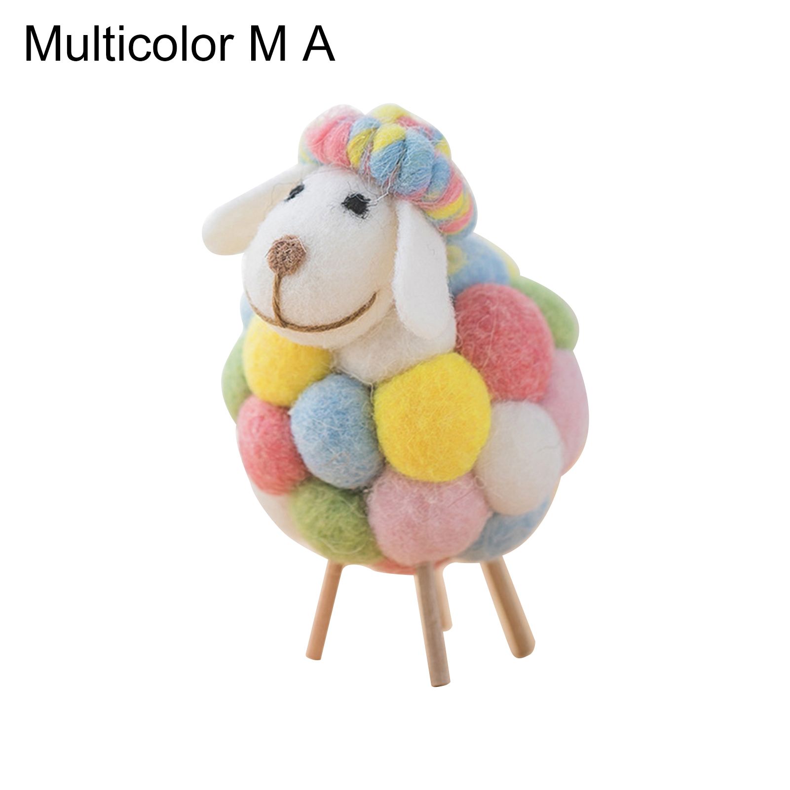 Animal Decoration Adding Vitality Lovely Sweet Felt Sheep Statue