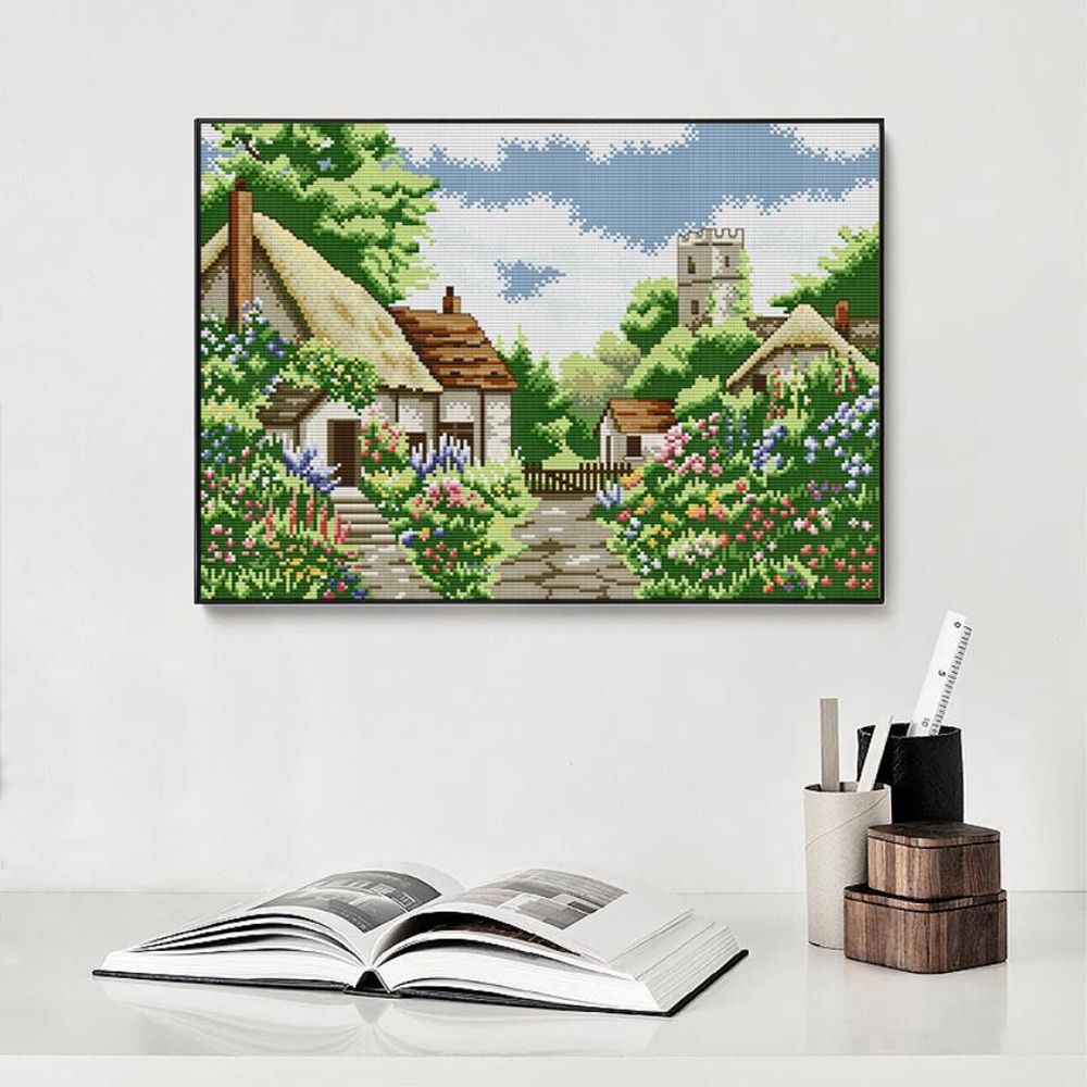 Beautiful Homeland Scenery Pattern Cross Stitch Kits DIY Handmade Needlework 14CT Canvas Embroidery Set Home Decor