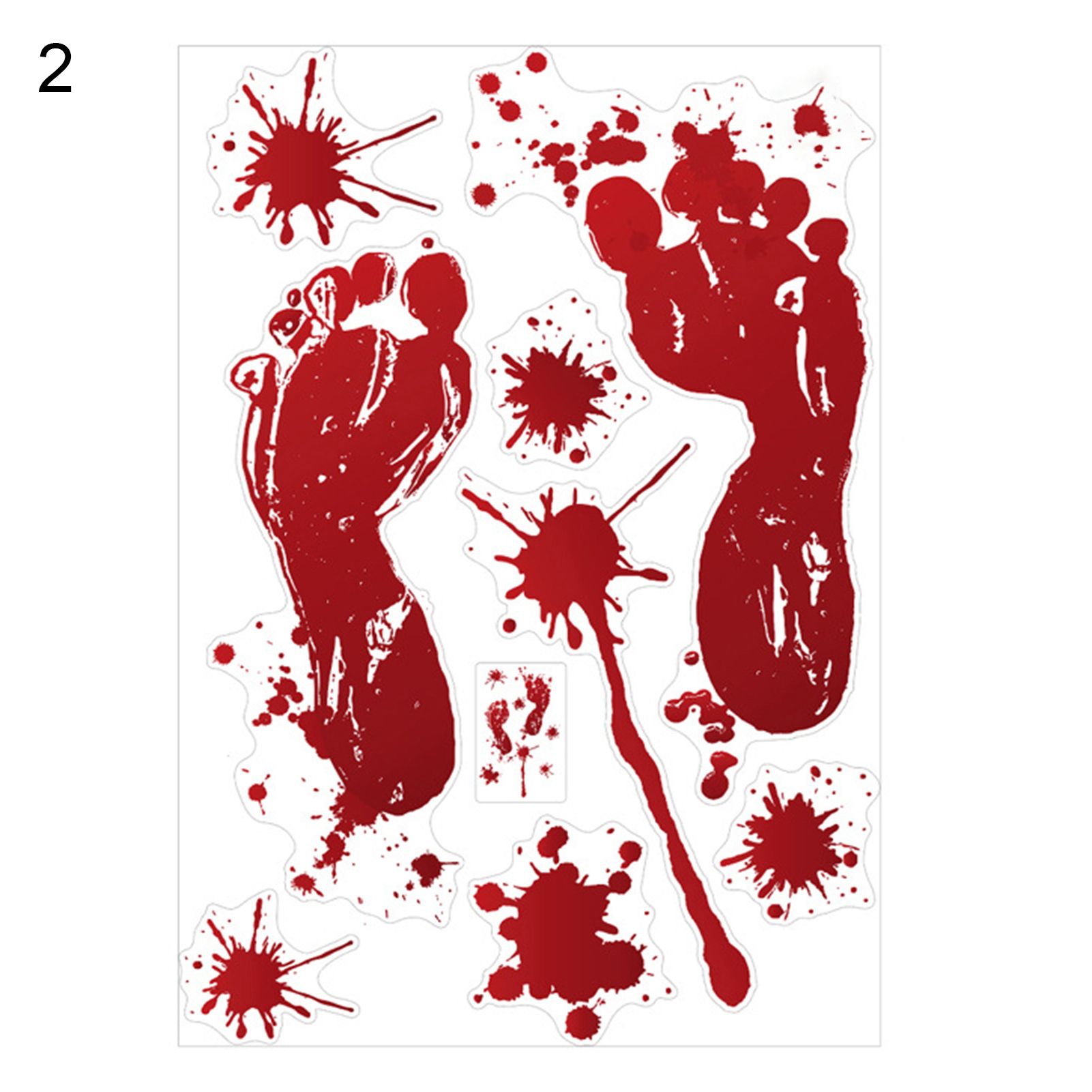 Window Sticker Self Adhesive Strong Stickiness PVC 3D Horror Halloween Sticker Decor for Home