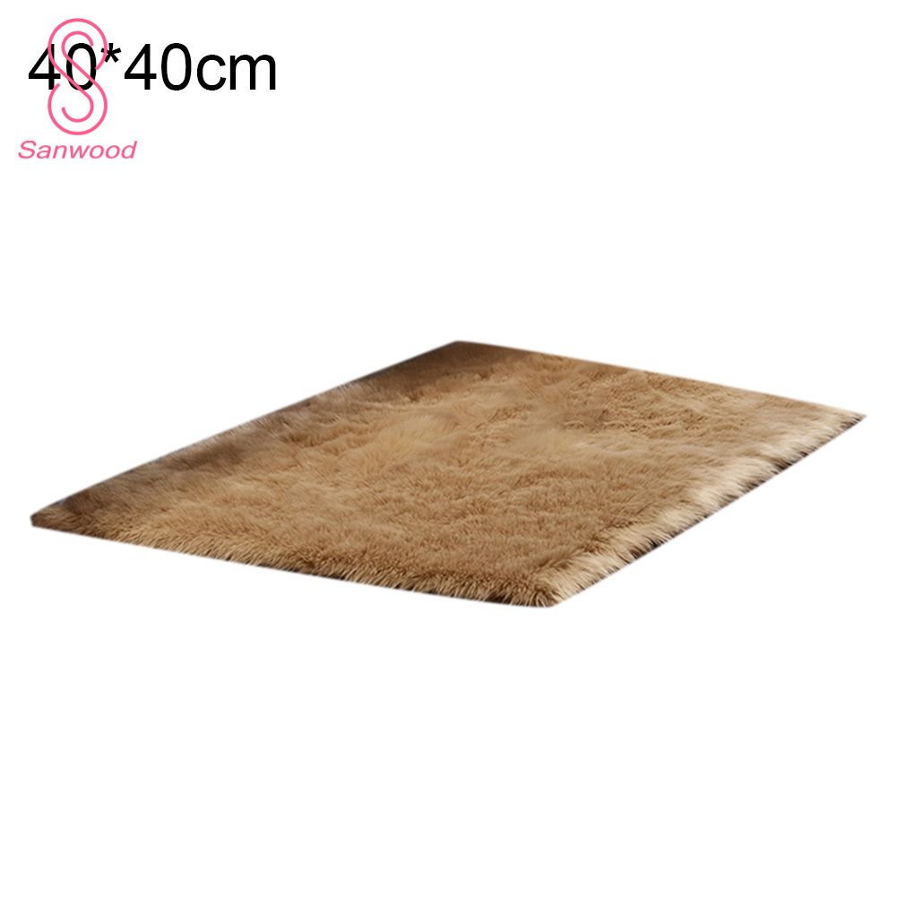 Rectangle/Square Soft Long Plush Fluffy Area Rug Carpet Ground Floor Mat Pad