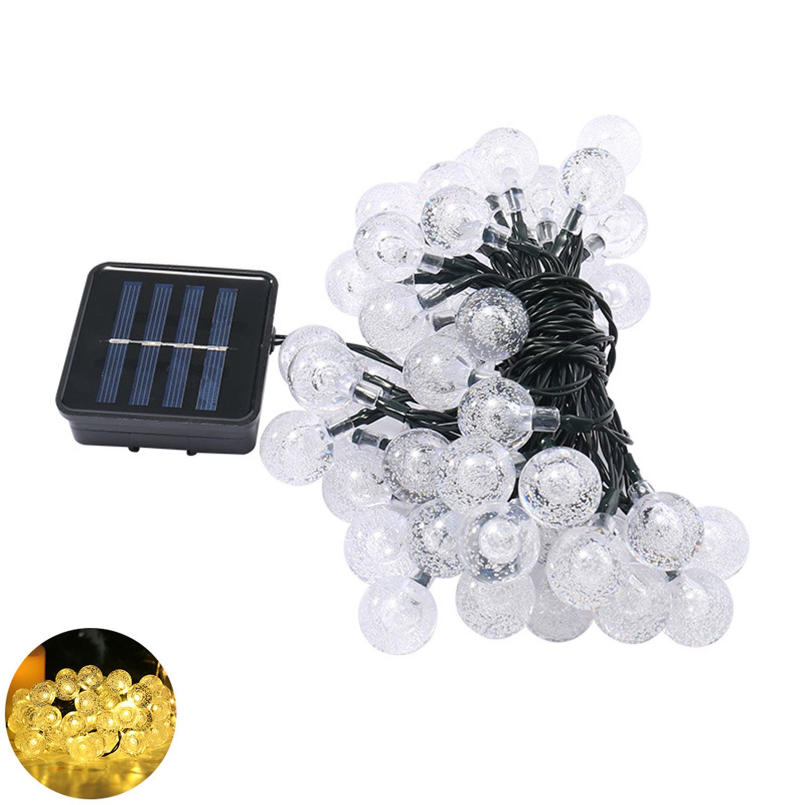 Solar String Light Festive 50 LED Solar Powered Ball Fairy Lamp