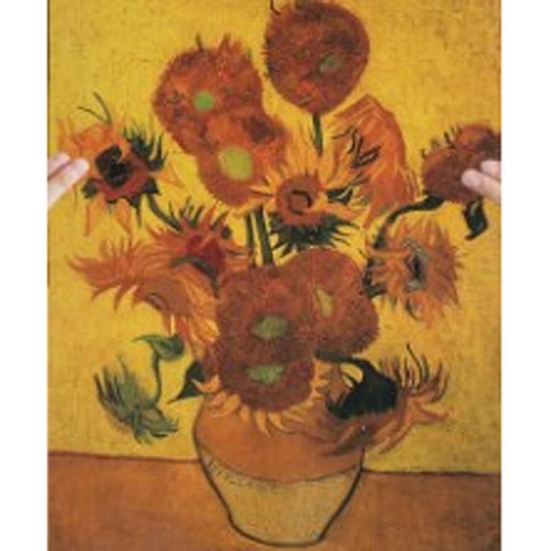 Van Gogh Sunflower Poster Kraft Paper Wall Poster DIY Wall Art 18.5 inch X 14 inch