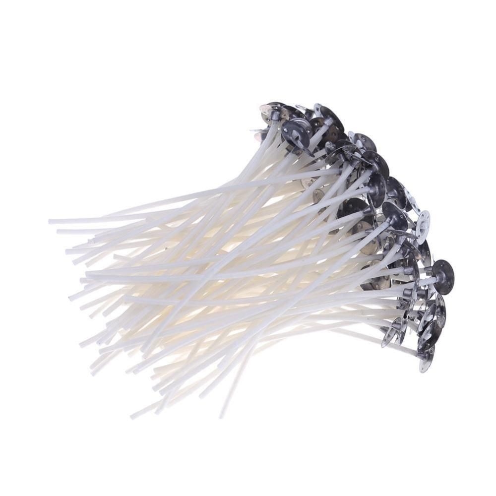 100pcs Candle Wicks Waxed Cotton DIY Making Candles Party Supplies(White)-10cm - intl