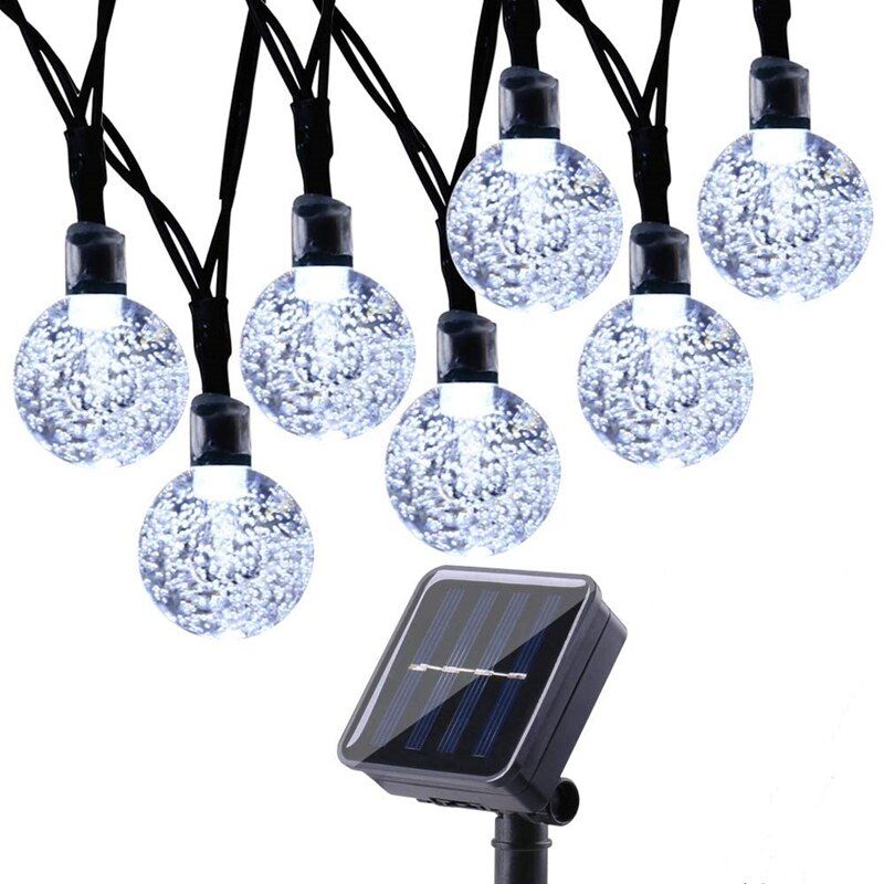 20/30/50 LED Solar Light Outdoor Crystal Ball Solar Lamp Waterproof Fairy String Lights Garlands For Christmas Garden Decoration--Multicolor--5M20Leds(2modes)