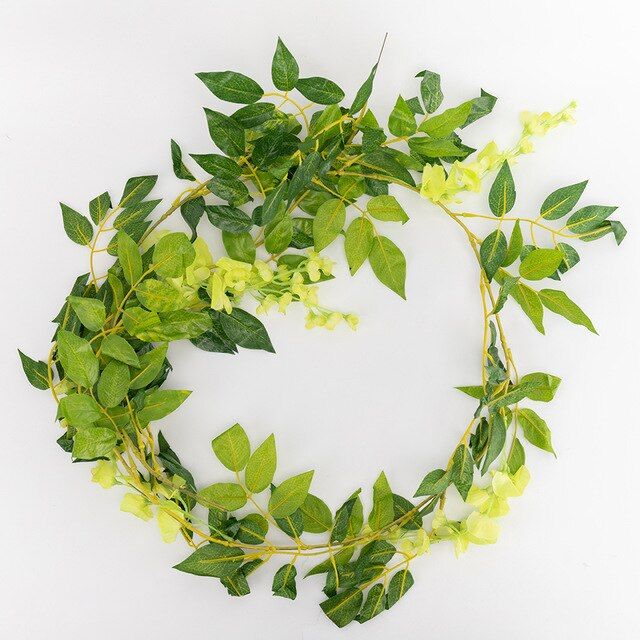 2M Wisteria Artificial Flowers Vine Garland Garden Decoration Home Decor Fack Flowers Plantas Artificiales for Mariage Wedding