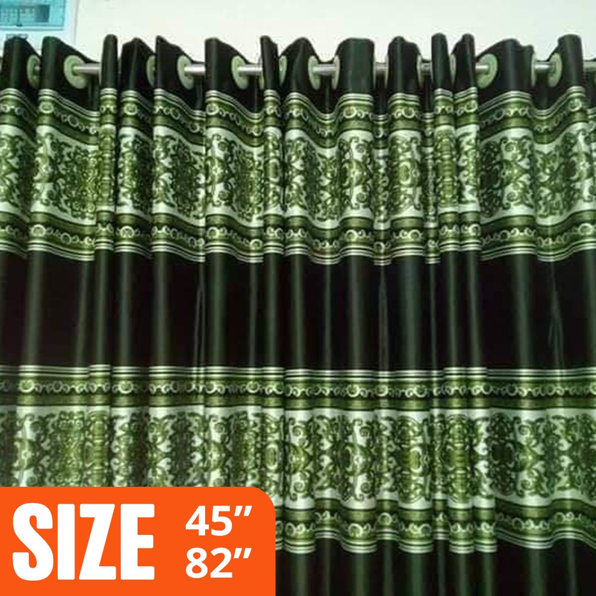 Syenthatic curtain green