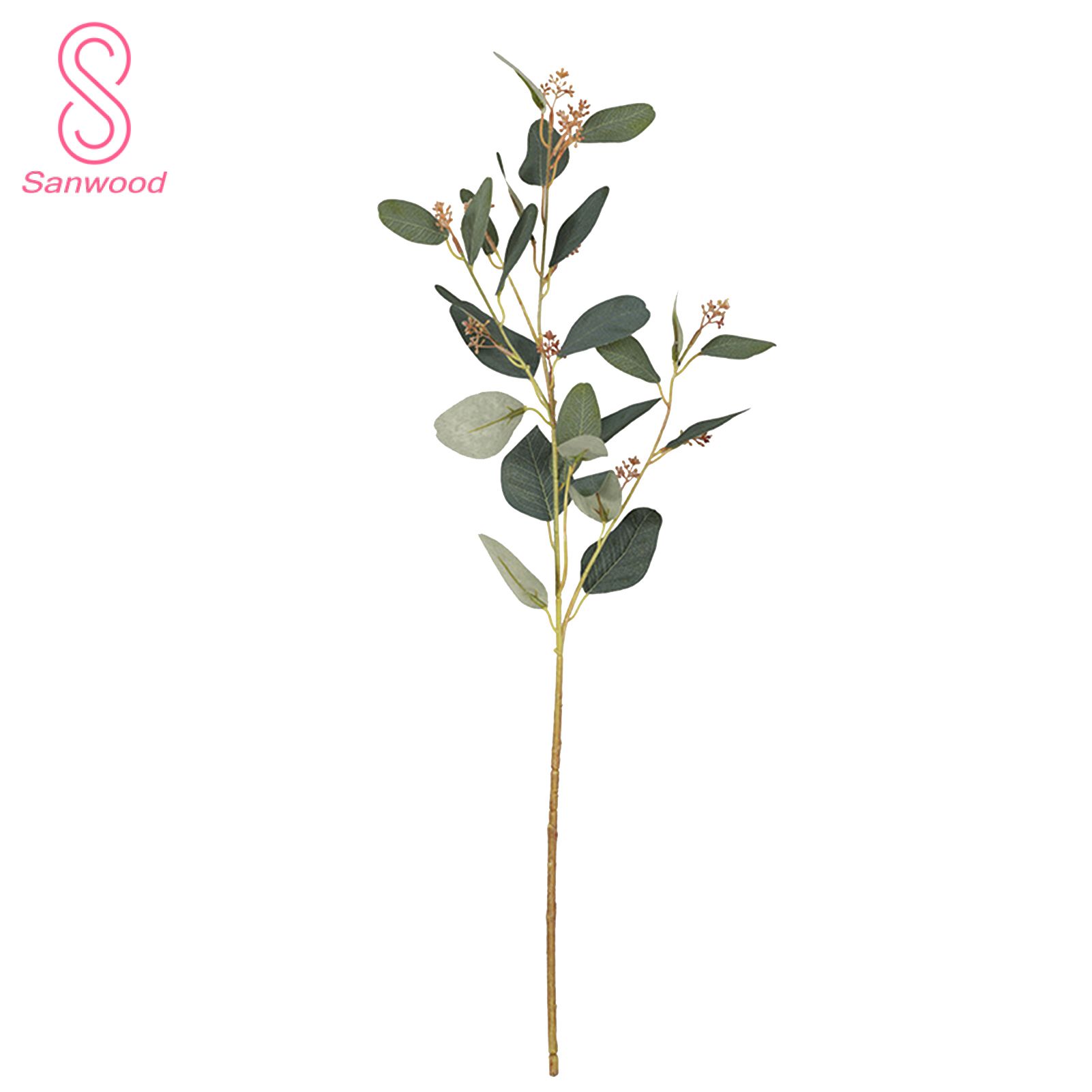 Artificial Leaves Multi-purpose Bright-colored Faux Silk Flower Simulation Eucalyptus Leaves Display for Home