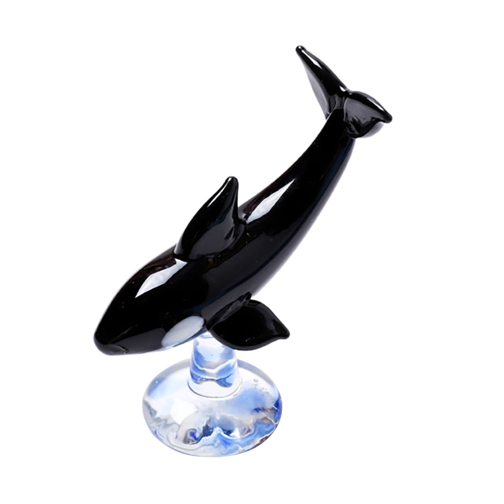 Whale Model Handmade Accessories Glass Desktop Decor Glass Killer Whale Model for Kids