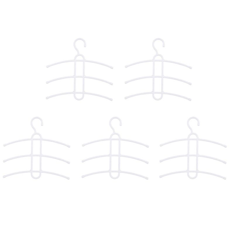 Multifunctional Three-Layer Non-Slip Hanger Wardrobe Plastic Multi-Layer Storage Hanger-White