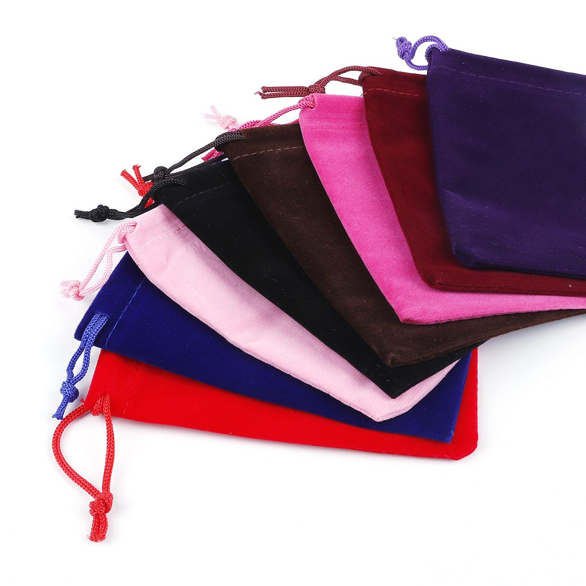10Pcs/bag Color Flannel Bag Drawstring Bag Jewelry Packaging Display Drawstring Packaging Gift Bag