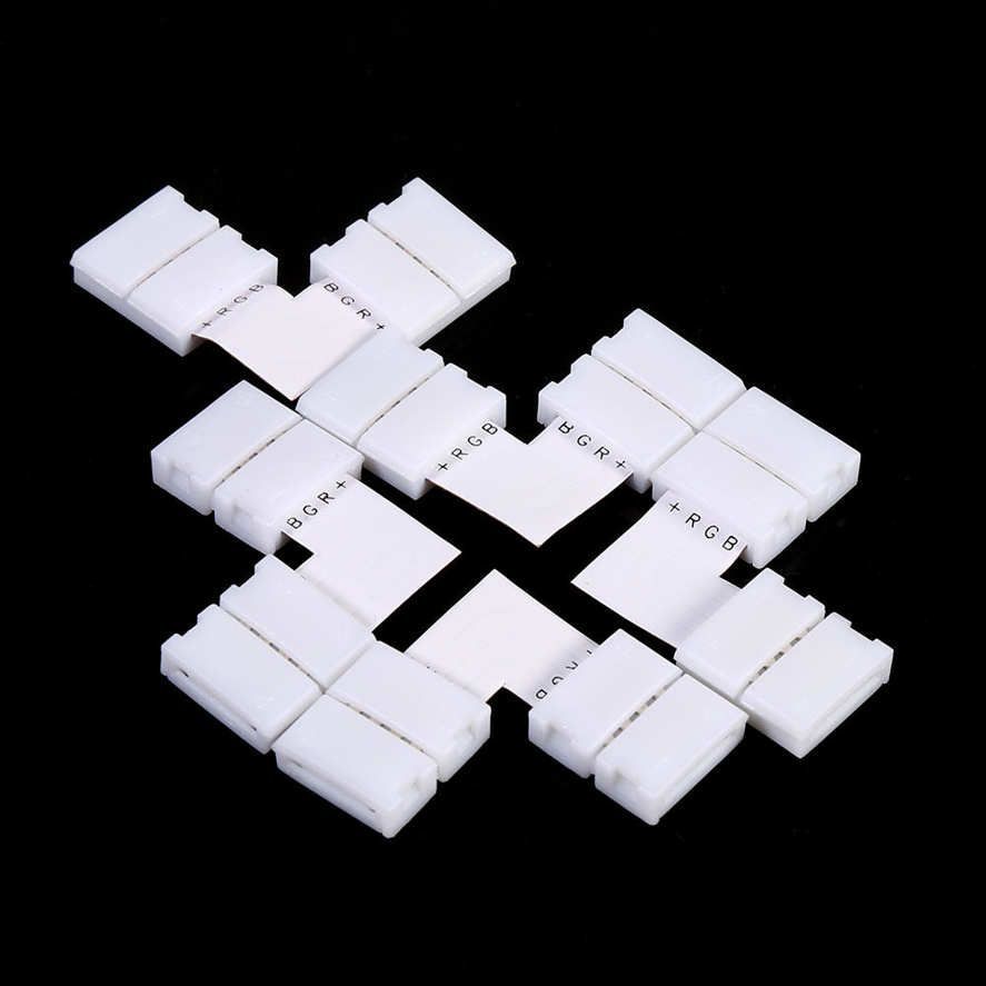 RGB LED Connector Strip 5Pcs L Shape Plug And Play For