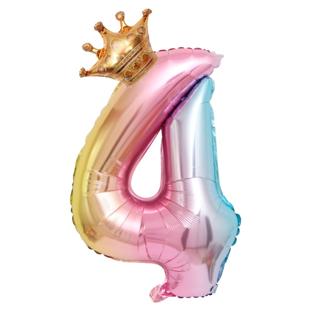 32inch 0-9 Number Crown Aluminum Film Balloon Birthday Party Wedding Supplies