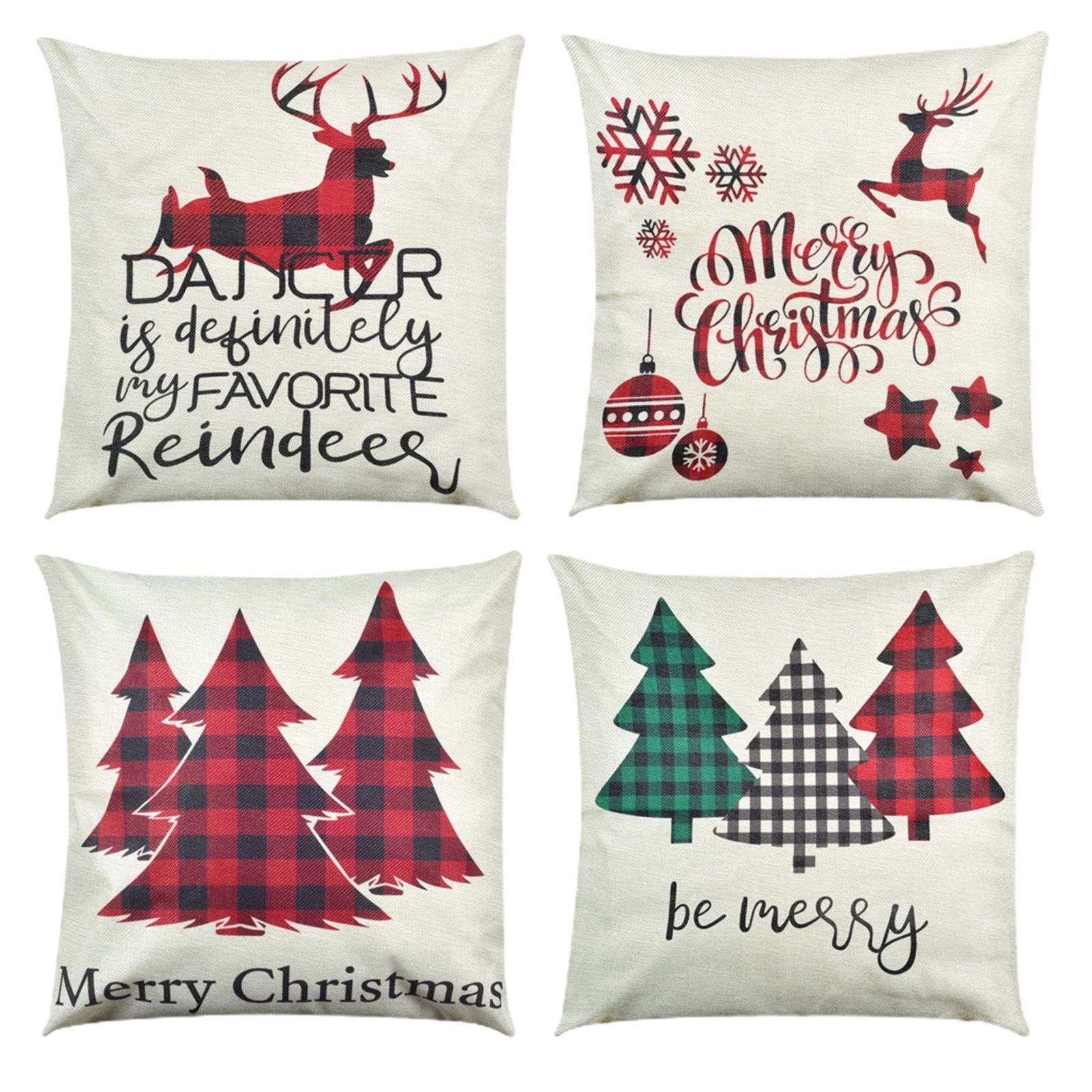 Cushion Case Single Side Printed Xmas Ambience Cushion Cover
