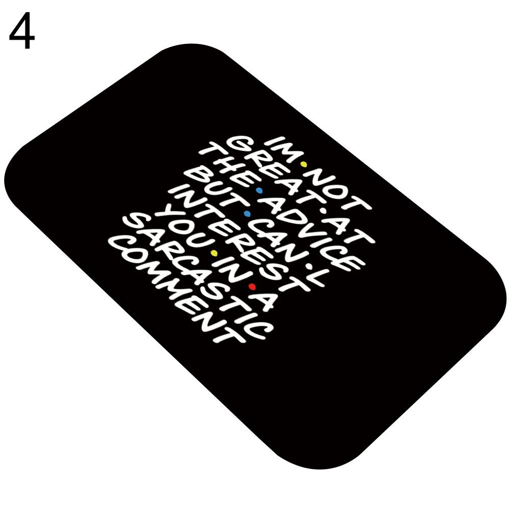 40x60cm Bathroom Letter Print Non-Slip Water Absorption Doormat Floor Rug Carpet
