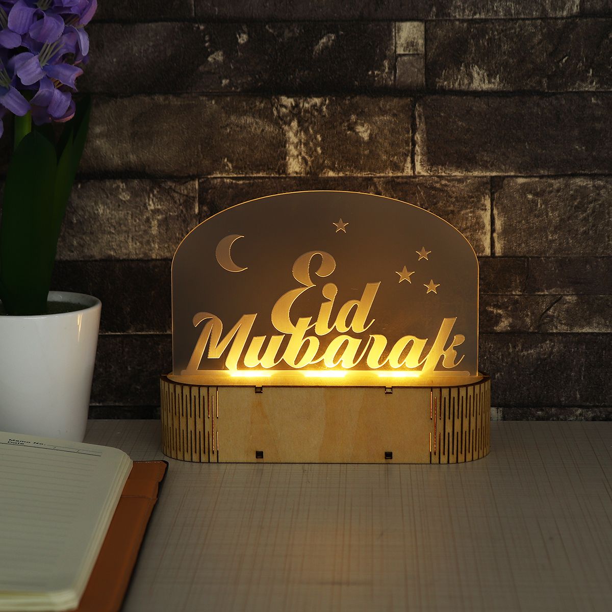 Decorate Your Life Decorate Your Life 2020 Ramadan LED Light Muslim Islamic Eid Mubarak Night Lights Home Party Lamp Decor