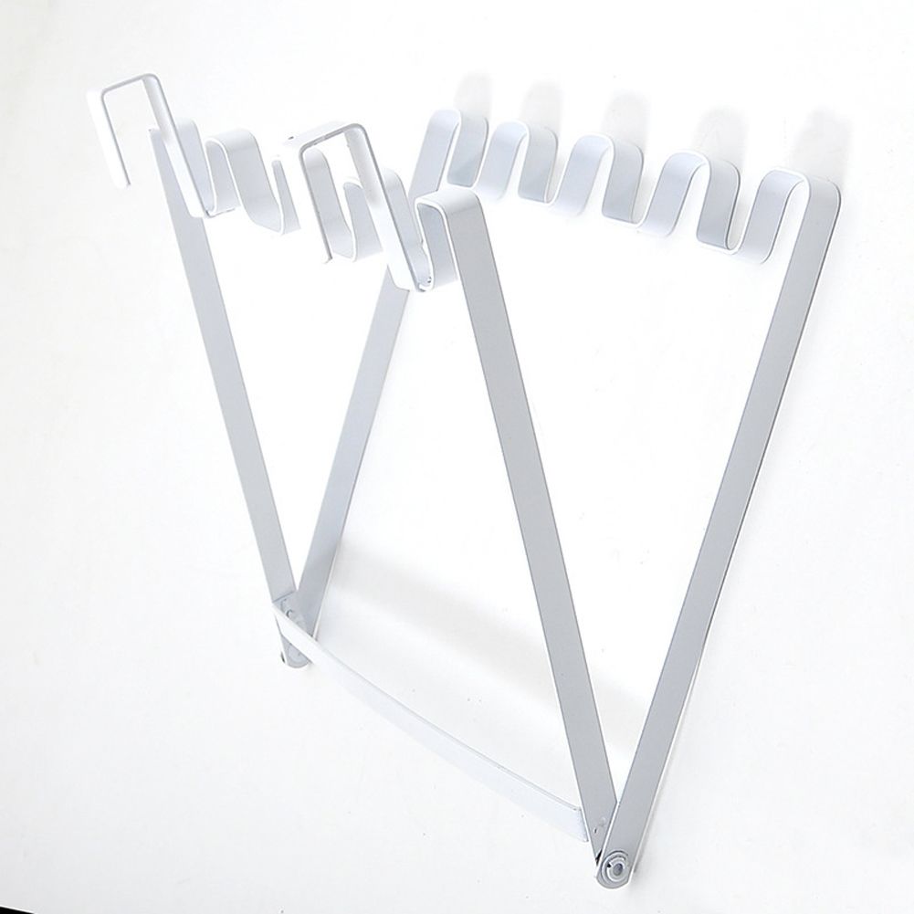 Yfashion rash Bag Holder Iron Cabinet Door Foldable arbage Bags Storage Rack Kitchen Multifunction Bag Hanger