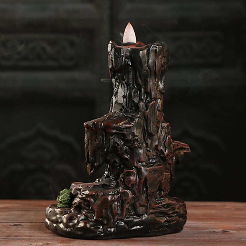 Classical Backflow Incense Burner Resin Holder Home Ornament Decoration