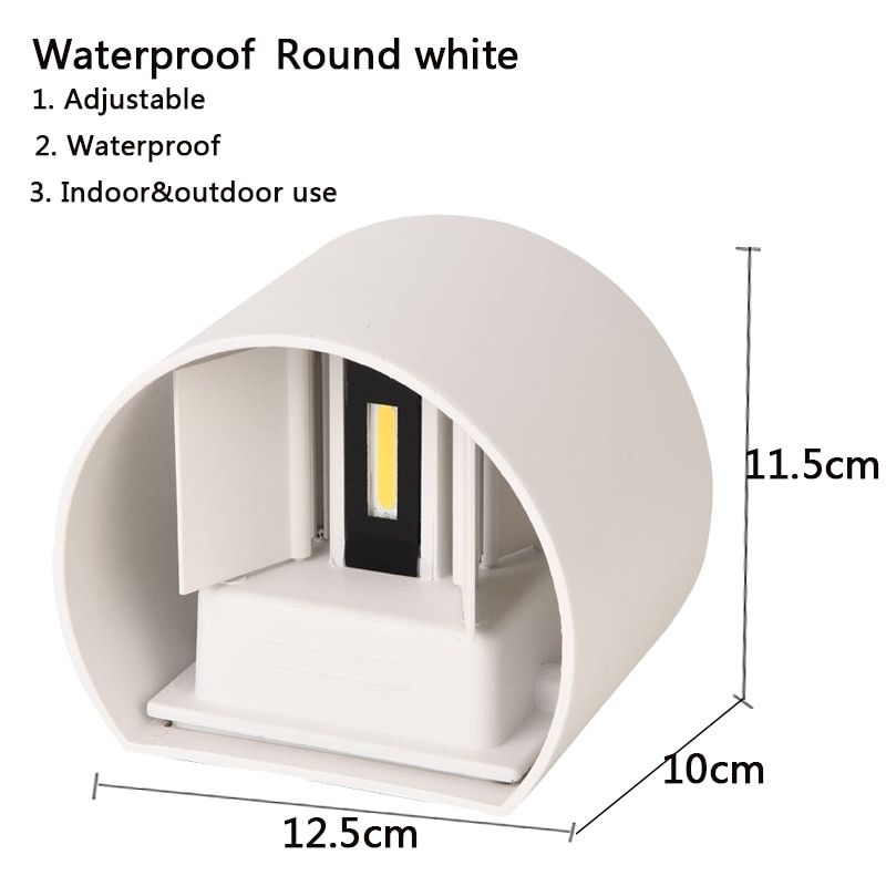 IP65 LED Waterproof wall lamps 12W indoor and outdoor adjustable wall light courtyard rch corridor bedroom wall sconce