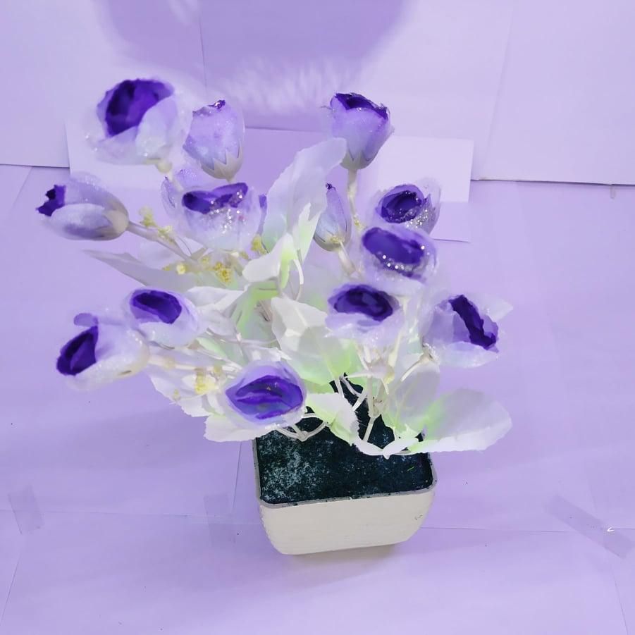 Flower Plant With Plant Holder - Home Decoration Item
