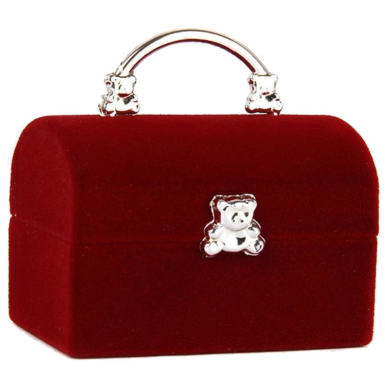 Harmony Jewelery Box Display Case for Ring Earrings Box Organizer - Red