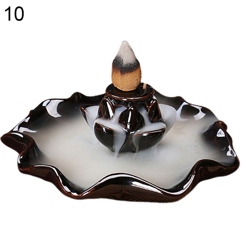 Ceramic Waterfall Backflow Incense Burners Holder Censer Diffuser Home Decor