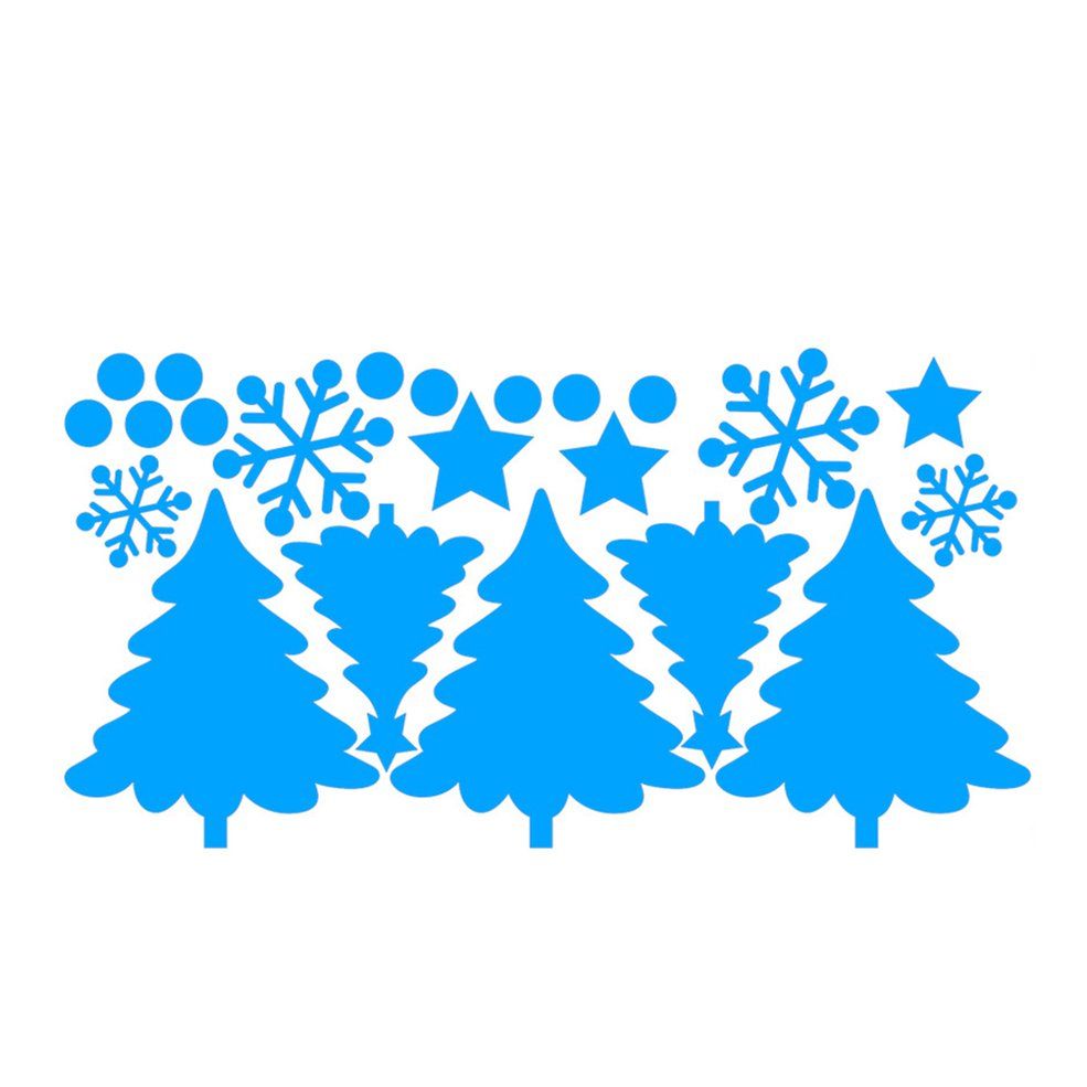 HA AFG3237 Wall Decal Removable Blue Luminous Christmas Wall Stickers-Blue Luminous