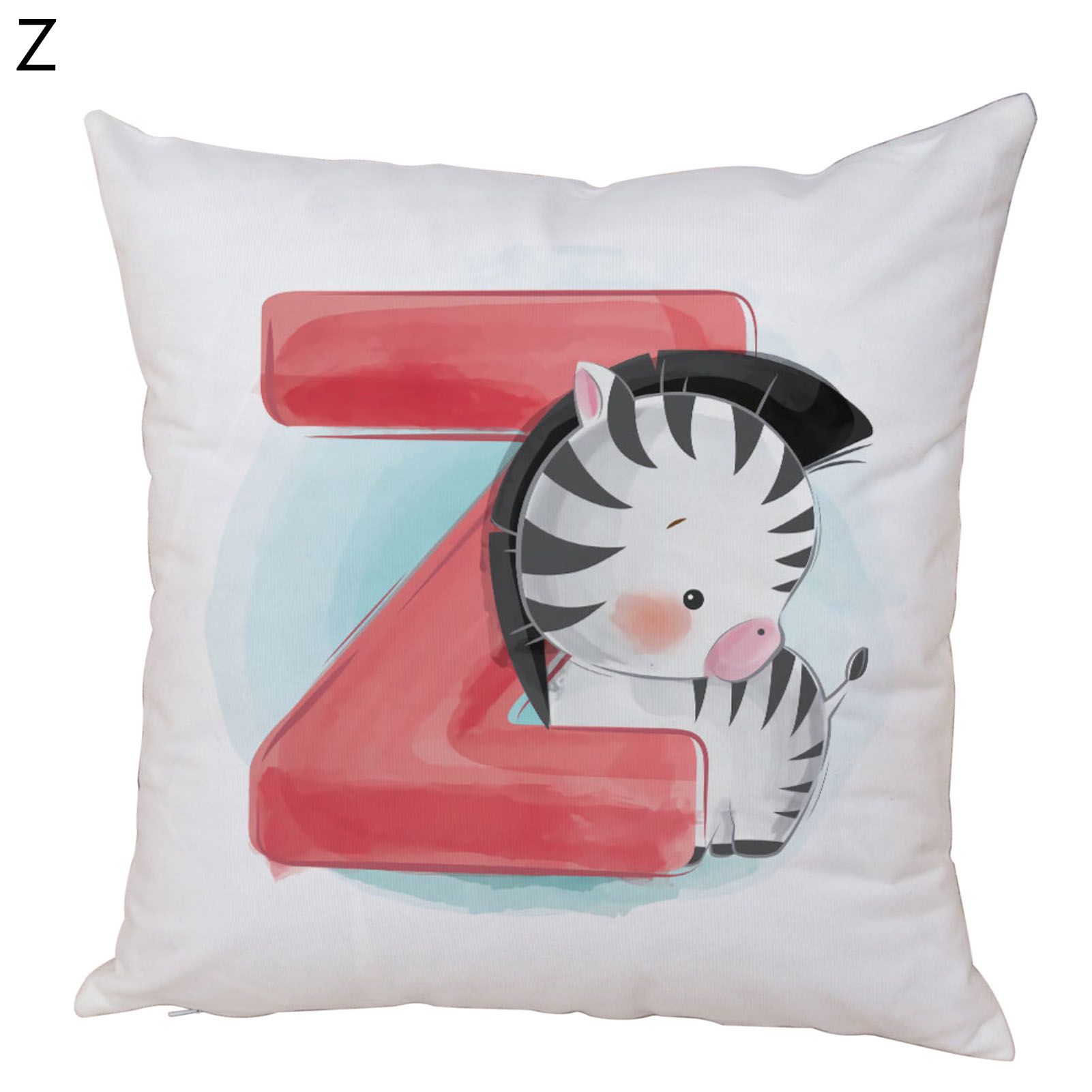 Cushion Slipcover Wkle Resistant Square Alphabet Couch Sofa Cushion Slipcover