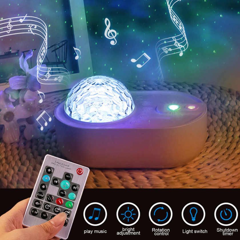 Star Projector Night Light USB LED Lamp Bluetooth Music Speaker Gift for Party Home Decor
