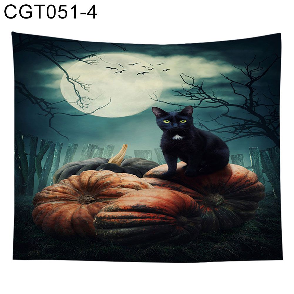 Pumpkin Print Wall Hanging Bedroom Tapestry Carpet Home Backdrop Halloween Decor